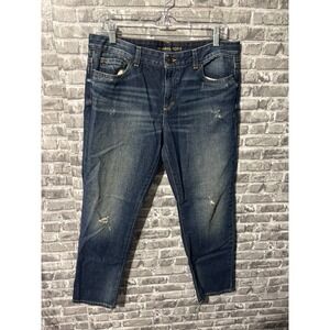 Michael Kors Womens Distressed Relaxed Fit Boyfriend‎ Jeans